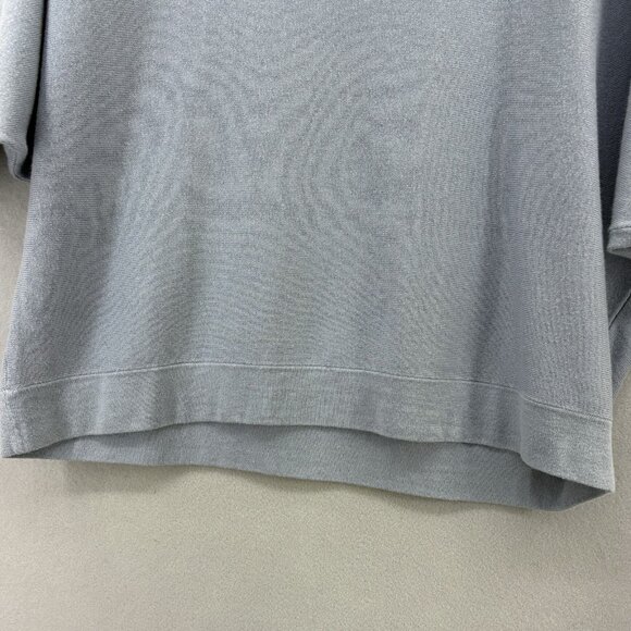 Pure‎ Jill J Jill Blue Organic Cotton Cashmere Cowl Neck Dolman Sleeve Large - Picture 4 of 10